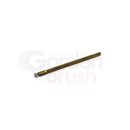 GORDON BRUSH 1/8" Trim Applicator Brush, Nylon Bristle, Brass Handle, 12 PK BT201NG-12